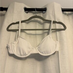 white swimsuit top from Roxy